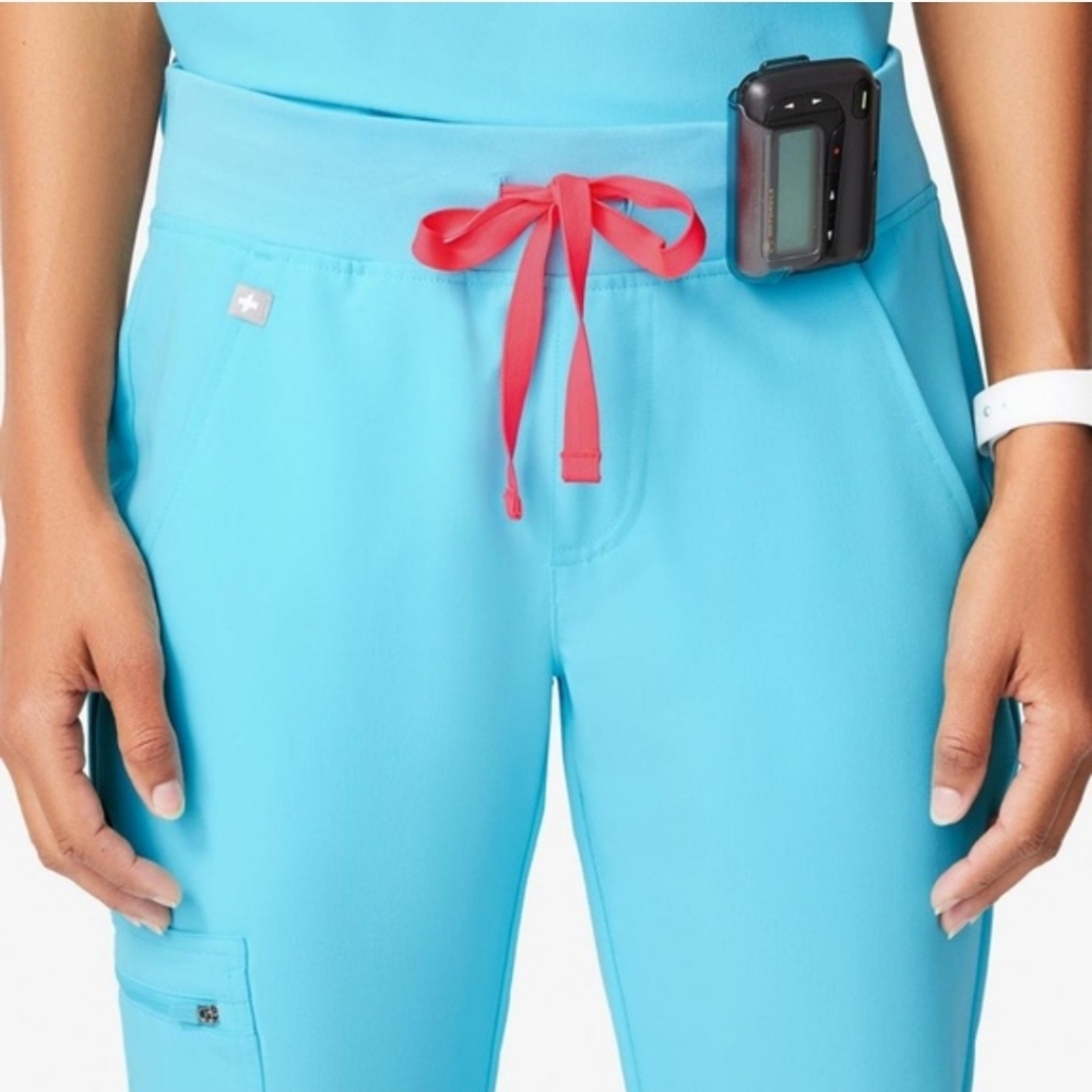FIGS Women's Zamora Jogger Scrub Pants - Neon Blue Sz: XS - Picture 2 of 14